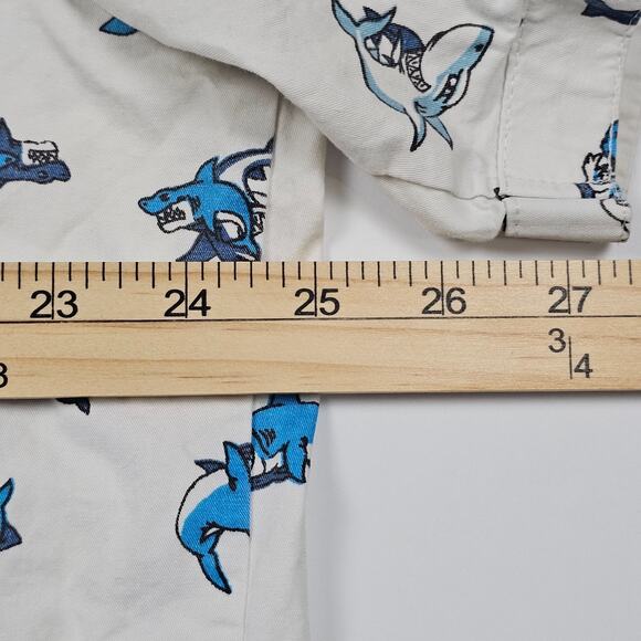 SSLR Men's Extra Large (XL) Casual Button Down Shark Print Hawaiian Party Shirt - Picture 9 of 10